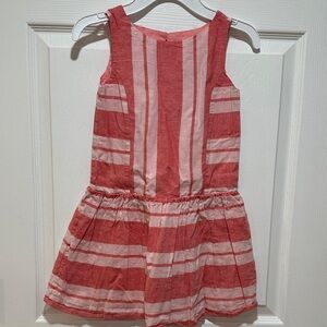 Janie and Jack Coral and White Striped Dress